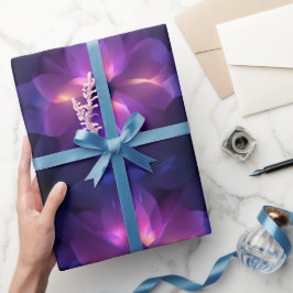 Papel De Presente Gradient Purple Pink Fusion Dark Abstract Pattern