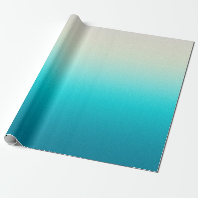 Papel De Presente Gradiente Abstrato Azul Água Fundo Soft Ombre  (Desenrolado)