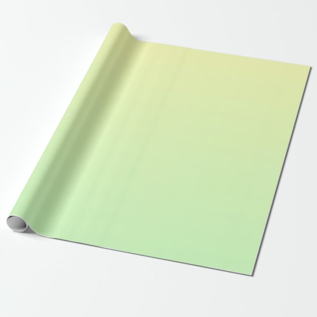 Papel De Presente Gradiente Amarelo e Verde (Desenrolado)