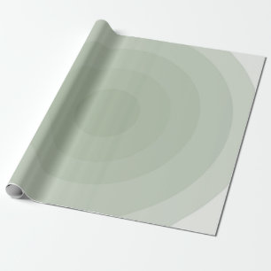 Papel De Presente Gradiente de Círculo Minimalista Verde Salvia