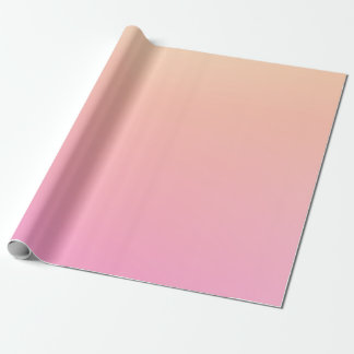 Papel De Presente Gradiente de pêssego e rosa
