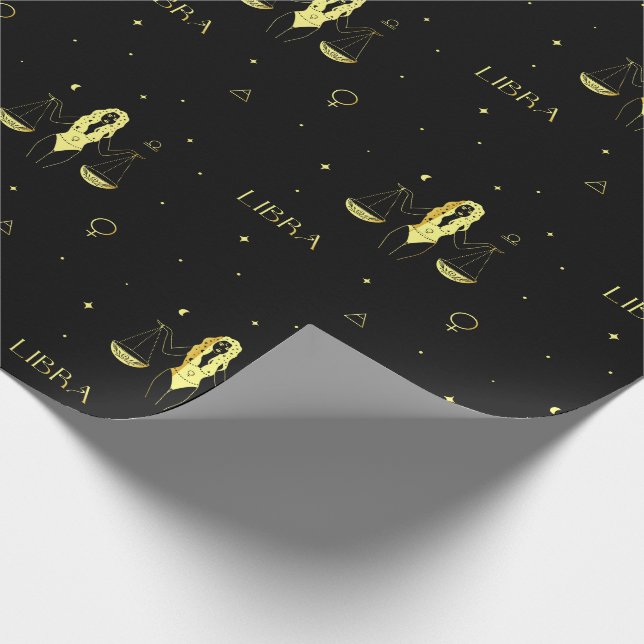 Papel De Presente Gradiente de sigla em estrela do horóscopo da Libr (Ponta)