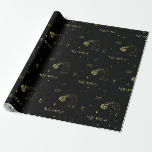 Papel De Presente Gradiente de signo de estrela do horóscopo aquátic