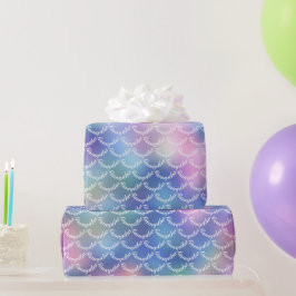 Papel De Presente Gradiente Holográfico Puro e Colorido Personalizáv