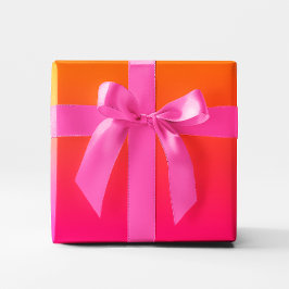 Papel De Presente Gradiente Laranja Fuchsia