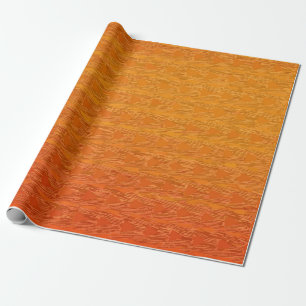 Papel De Presente Gradiente Laranja Texturizado com Padrão Moderno