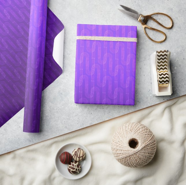 Papel De Presente Gradiente lilac neon. (Artesanato)