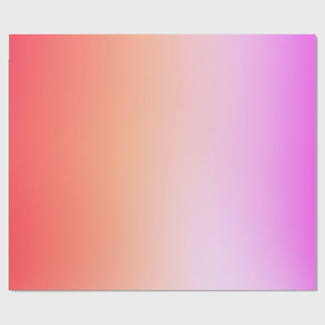Papel De Presente Gradiente Radioso de Pôr do Sol Pastel (Aberto)