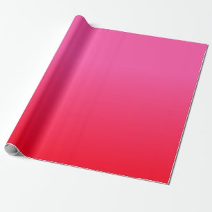 Papel De Presente Gradiente Rosa e Vermelho