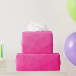 Papel De Presente Gradiente Rosa Quente Padrão de Malha Geométrica