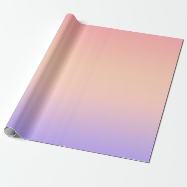 Papel De Presente Gradiente roxo amarelo e rosa (Desenrolado)