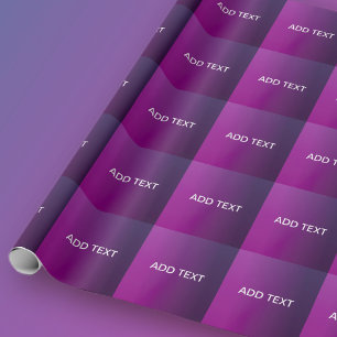 Papel De Presente Gradiente Roxo Ombre Moderno e Texto Branco Editáv