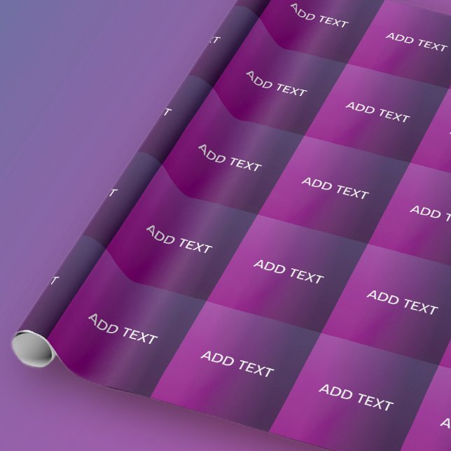 Papel De Presente Gradiente Roxo Ombre Moderno e Texto Branco Editáv (Criador carregado)