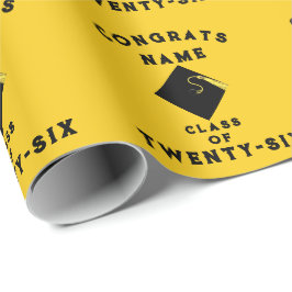 Papel De Presente Graduação 2025 Presente Amarelo