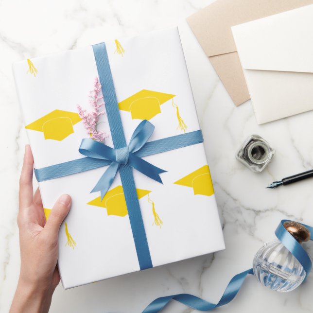 Papel De Presente Graduação amarela simples (Presentear)