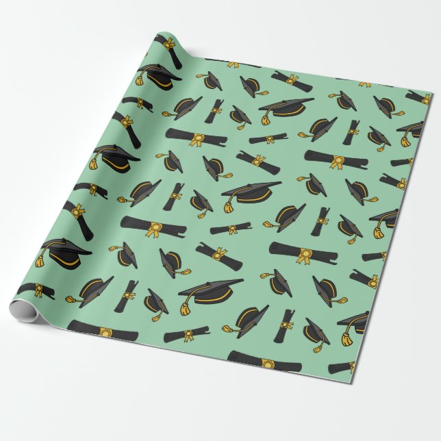 Papel De Presente Graduação Clássica - Presente de Parabéns (Desenrolado)