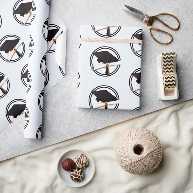 Papel De Presente Graduação de Diploma de Boné Formando (Artesanato)