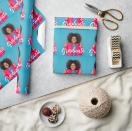 Papel De Presente Graduação de Foto de Script Moderno