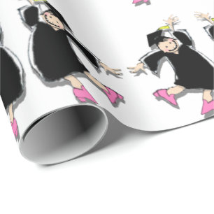 Papel De Presente Graduação de Garotas Gêmeas