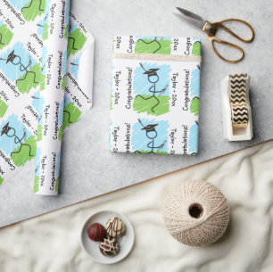 Papel De Presente Graduação Execução Personalizada © Wrapping Paper