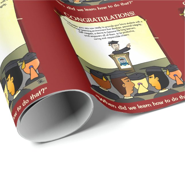 Papel De Presente Graduates Flat Card (Ponta do rolo)