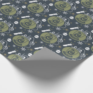 Papel De Presente Gráfico Bauble do Natal SLYTHERIN™