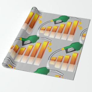 Papel De Presente Gráfico de Barras de Inflação de Preços de Gás em