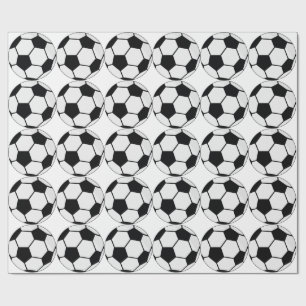 Papel De Presente Gráfico de Bola de Futebol Clássico Fã de Esportes