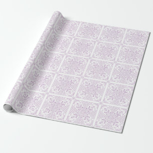 Papel De Presente Gráfico de Crochet Roxo