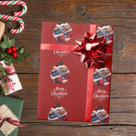 Papel De Presente Gráfico de diversão de fotos em branco vermelho Na