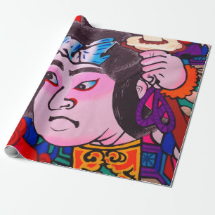 Papel De Presente Gráfico de Kiteart Tradicional Japonês,pipa,samur