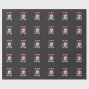 Papel De Presente Gráfico do Mundo dos Diabos do Espelho Assombrado