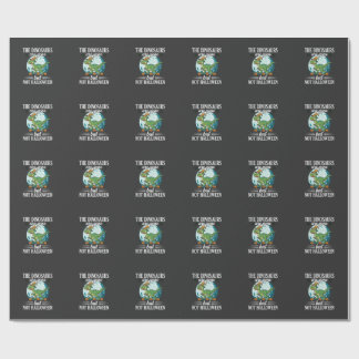 Papel De Presente Gráfico engraçado de dinossauro bruxa de Halloween