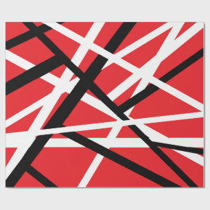 Papel De Presente gráfico vermelho, preto e branco