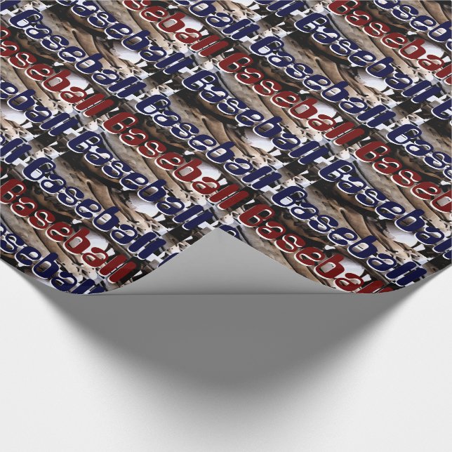 Papel De Presente Gráficos de luva e bola de beisebol (Ponta)