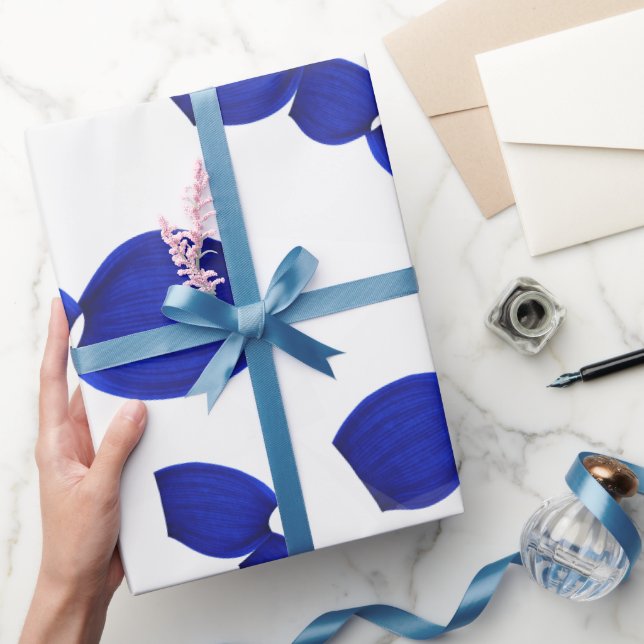 Papel De Presente Grafisches Muster blau Geschenkpapier (Presentear)