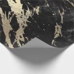 Papel De Presente Grafite de Cinza Negra Dourada Marble Shiny VIP<br><div class="desc">Minimalismo e elegância de acordo com as verdadeiras tendências de decoração interior. Para Muitas Ocasiões De Glam De Luxo</div>