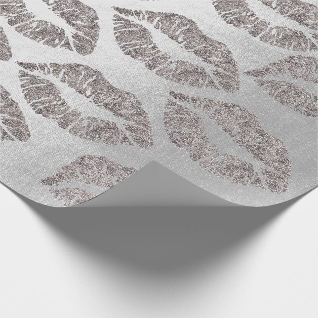 Papel De Presente Grafite rosa Dourada de Prata Grafite Glitter Grun (Ponta)