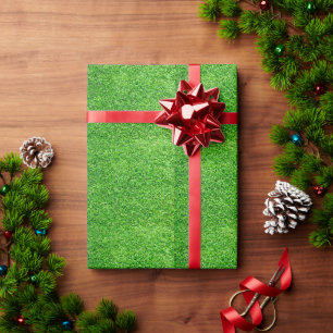 Papel De Presente Grama verde