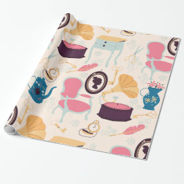 Papel De Presente gramofone fonógrafo antigo vitoriano