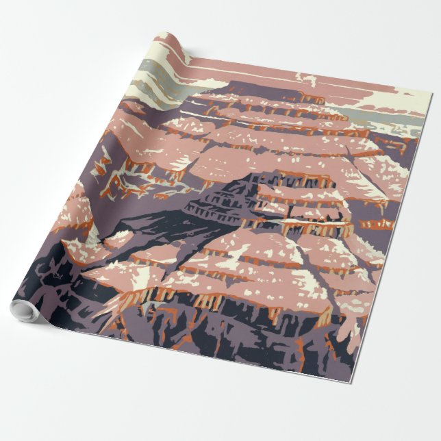 Papel De Presente Grand Canyon Western Graphic Art American (Desenrolado)