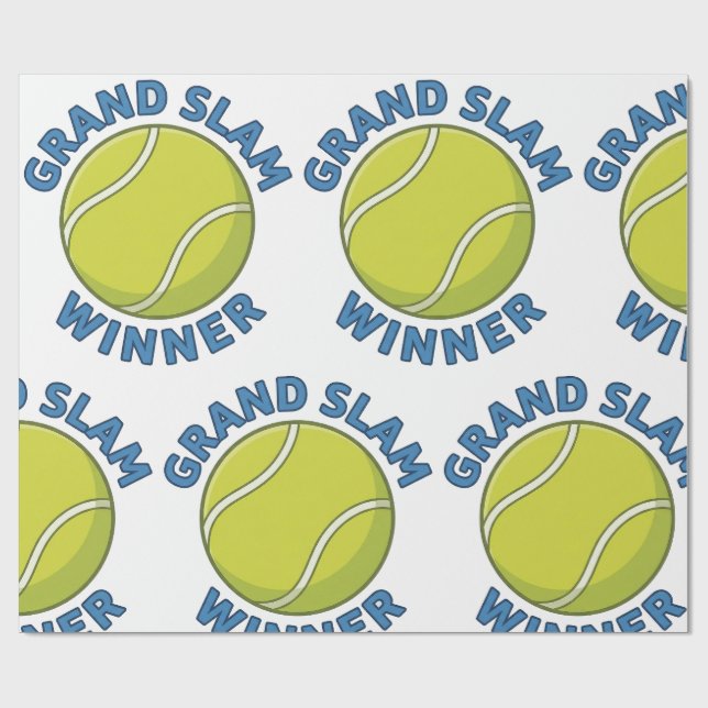 Papel De Presente Grand Slam Winner Tennis Ball Sports Champion (Aberto)