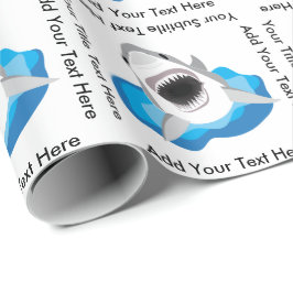 Papel De Presente Grande ataque do tubarão branco