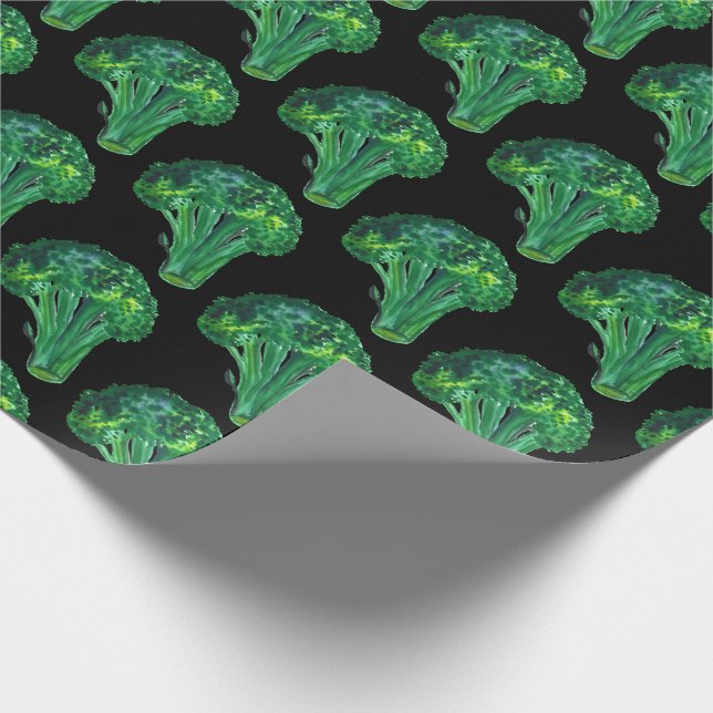 Papel De Presente Grande brócolis na cor da água do plástico preto (Ponta)