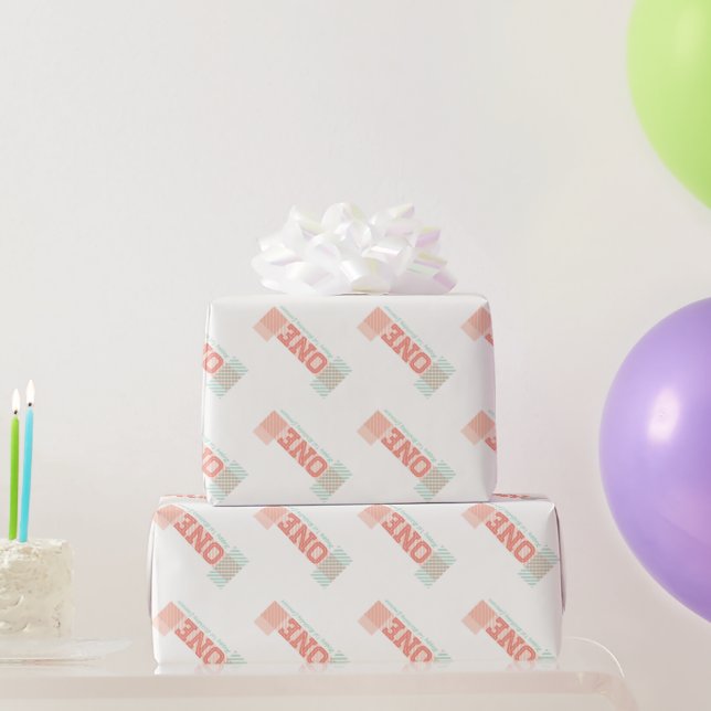 Papel De Presente Grande Número 1 - Quebra de Presente de primeiro a (Presentes para festas)