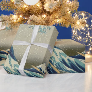 Papel De Presente Grande Onda ao Largo da Costa de Kanagawa de Hokus