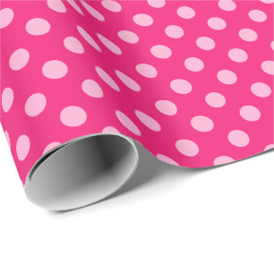 Papel De Presente Grandes pontos retrorreflectores - cor-de-rosa num