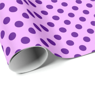 Papel De Presente Grandes pontos retros - roxo na orquídea