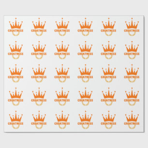 Papel De Presente Grandeza Coroa Inspiradora de Sucesso