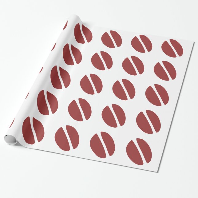 Papel De Presente Grão de café. (Desenrolado)